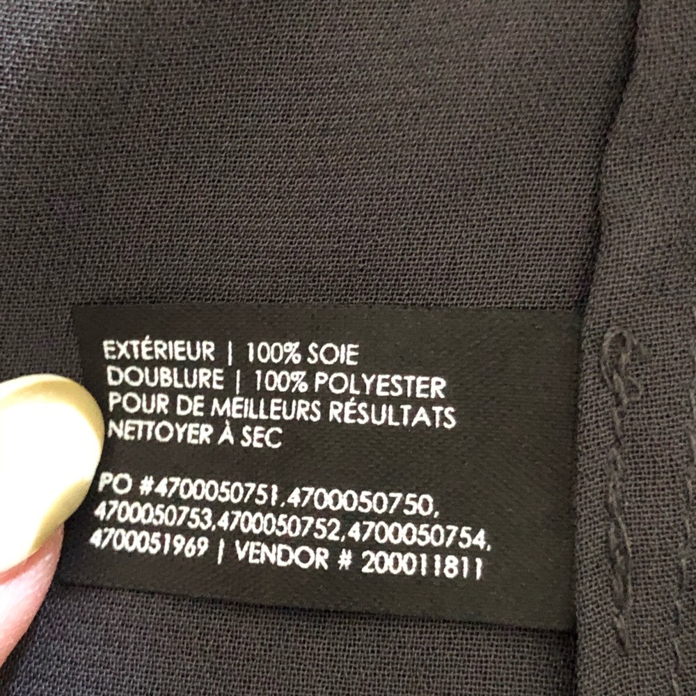 Club Monaco Silk Charcoal Dress 4 Gray - Picture 6 of 7